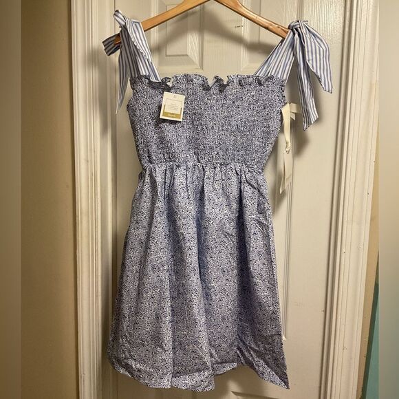NWT Dondolo dress floral Anchor smoked top dress sz.XL10/12 - Picture 1 of 9